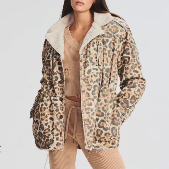 Leopard Jacket by Ser. O. Ya. Sz Xs/S oversized fit NWT - Picture 1 of 4
